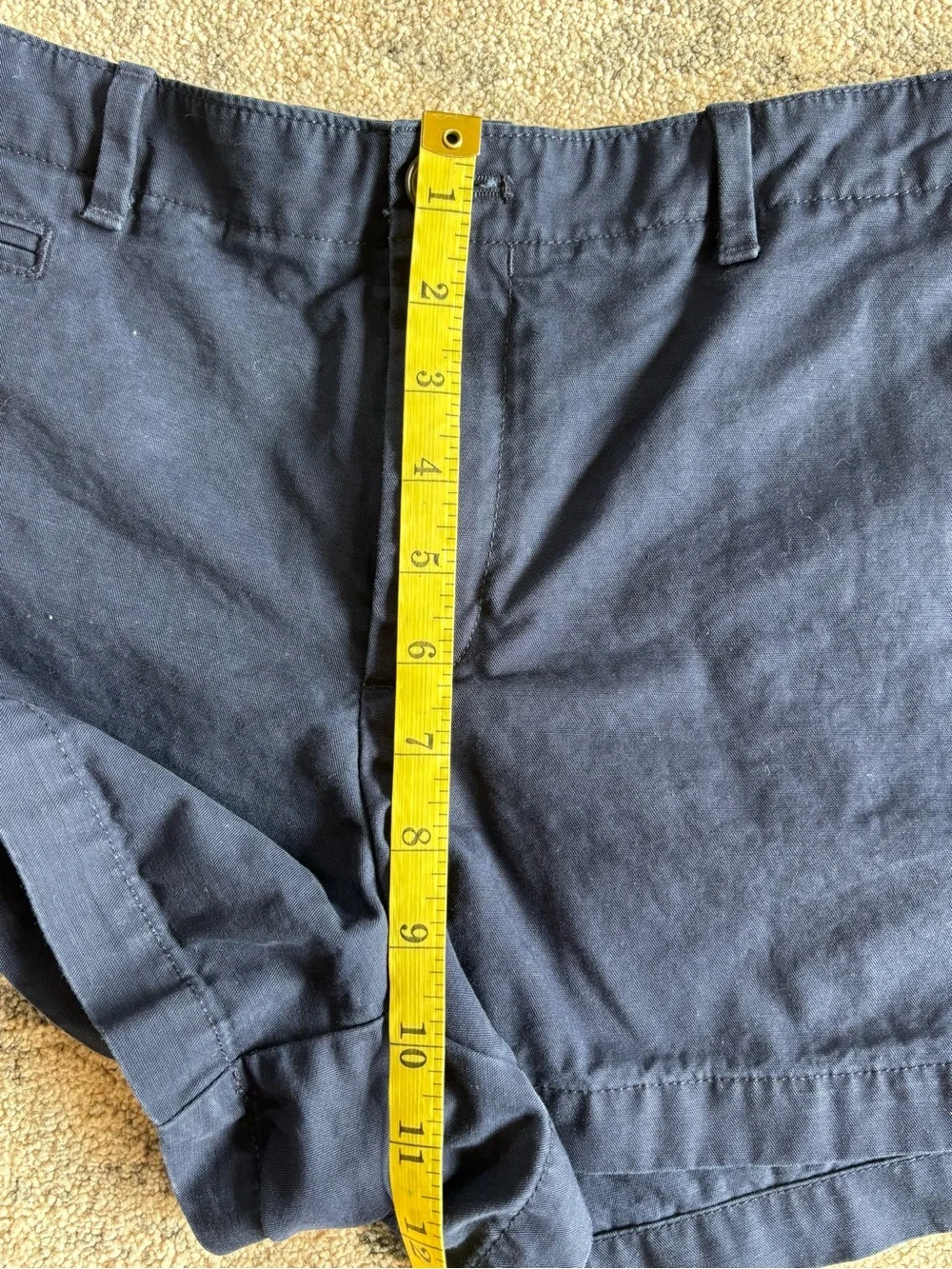 GAP Navy Flat-Front Cotton Shorts